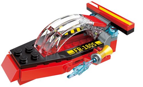 Qman kompatibilis építőjáték Water Cannon Fire Truck 1805-6 tűzoltó hajó 39 db
