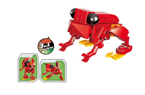 Qman kompatibilis építőjáték Multivariant Combat Team 2103-2 Scarlet Frog 3 az 1-ben 33 db