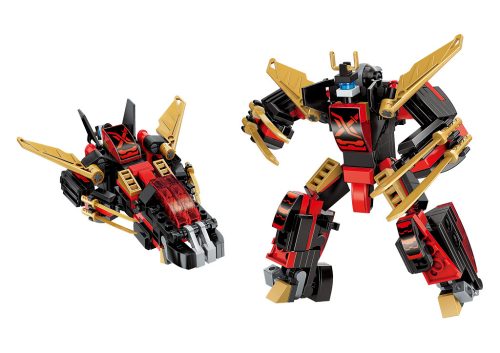 Qman kompatibilis építőjáték Guardian of Star's Core 3105-4 Robot "Ninja" 2 az 1-ben 144 db
