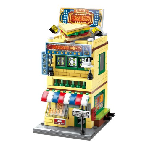 Qman kompatibilis építőjáték City Corner K28002 Hong Kong étterem 300 db