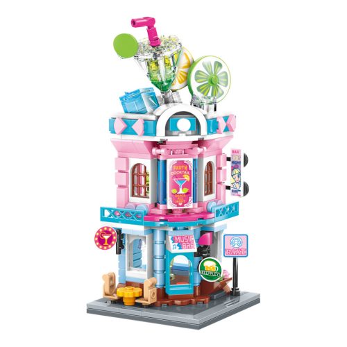Qman kompatibilis építőjáték City Corner K28005 koktélbár 300 db