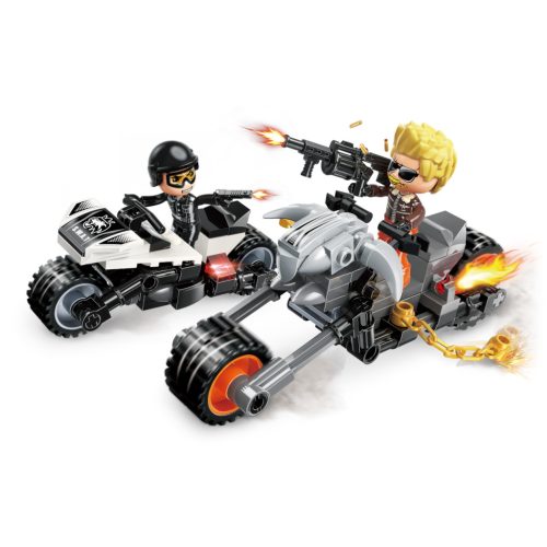 Qman kompatibilis építőjáték Mine City Police W11011-3 tuning motorok 142 db