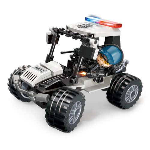 Qman kompatibilis építőjáték Mine City Police W11011-4 Rendőr Jeep 98 db
