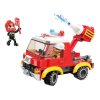 Qman kompatibilis építőjáték Mine City Fire Line W12011-1 tűzoltóautó 110 db