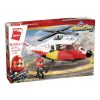Qman kompatibilis építőjáték Mine City Fire Line W12011-2 mentőhelikopter 91 db