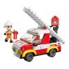 Qman kompatibilis építőjáték Mine City Fire Line W12011-3 létrás tűzoltó 101 db