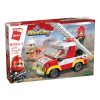 Qman kompatibilis építőjáték Mine City Fire Line W12011-3 létrás tűzoltó 101 db