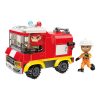 Qman kompatibilis építőjáték Mine City Fire Line W12011-4 tűzoltó 108 db