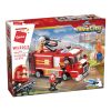 Qman kompatibilis építőjáték Mine City Fire Line W12012 vízágyós tűzoltó 370 db