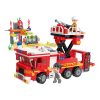 Qman kompatibilis építőjáték Mine City Fire Line W12013 darus vízágyús tűzoltó 539 db