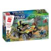 Qman kompatibilis építőjáték Police Battle Force W1921 Monkey Hunters csapata 121 db