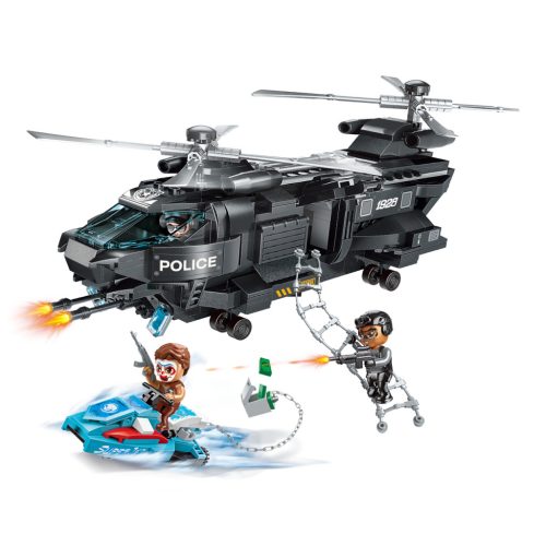 Qman kompatibilis építőjáték Police Battle Force W1928 Secret Mission Eagle 473 db