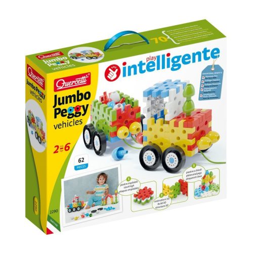 Quercetti Jumbo Peggy Vehicles Építőkészlet a legkisebbeknek