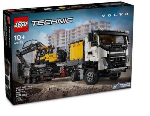 LEGO Technic 42175 Volvo FMX teherautó és EC230 elektromos markoló