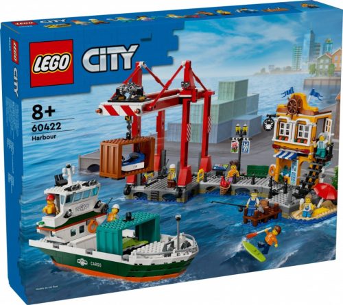 LEGO City 60422 Tengerparti kikötő teherszállító hajóval