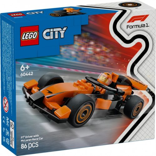 LEGO City 60442 F1-es pilóta McLaren versenyautóval