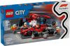 LEGO City 60443 F1-es boxutca és személyzet, Ferrari autóval