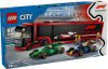 LEGO City 60445 F1-es kamion, RB20 és AMR24 F1-es autókkal