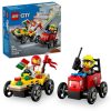 LEGO City 60458 Pizzásautó vs. tűzoltóautó, versenyautós csomag