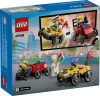 LEGO City 60458 Pizzásautó vs. tűzoltóautó, versenyautós csomag