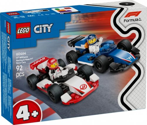 LEGO City 60464 F1-es Williams Racing és Haas F1 versenyautók
