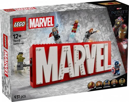 LEGO Marvel 76313 MARVEL logó és minifigurák