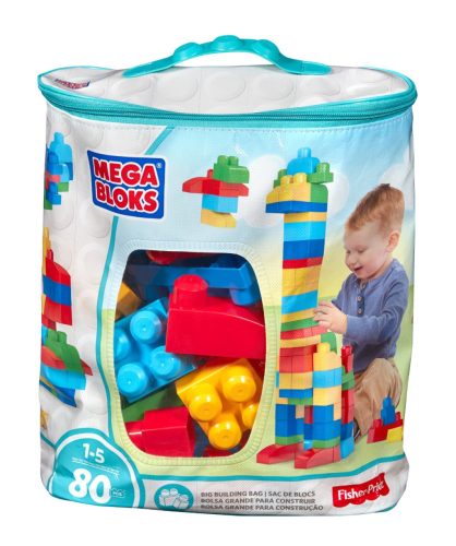 MEGA Bloks BIG nagy építőkocka készlet nagy kék készlet 80db-os készlet (Fisher-Price)