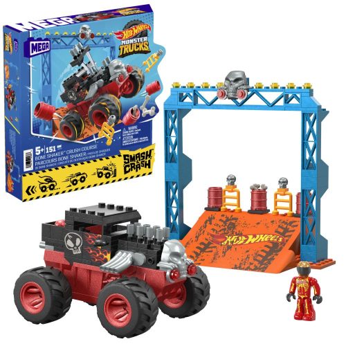 MEGA Construx Hot Wheels kompatibilis építőjáték Monster Trucks csontrázó zúzó