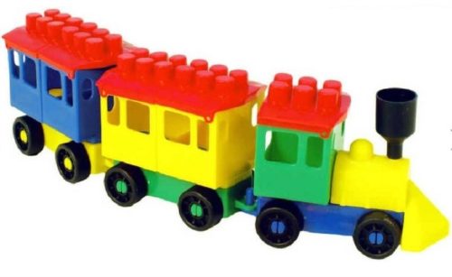 Lori 7 építőkocka készlet kisvonat