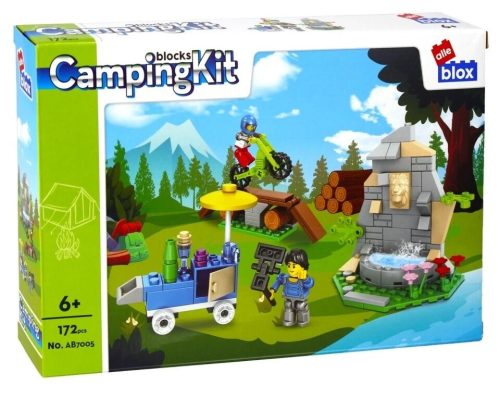 Alleblox kompatibilis építőjáték CampingKit Vízforrás motorossal 172 db