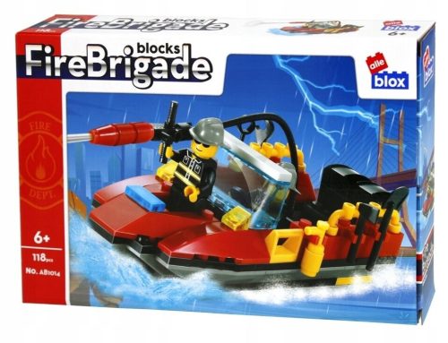 Alleblox kompatibilis építőjáték Fire Brigade Tűzoltó csónak 118 db