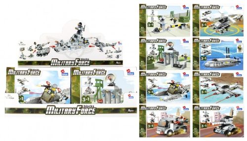 Alleblox kompatibilis építőjáték Military Force Katonai járművek 94-106 db (többféle) 1 db