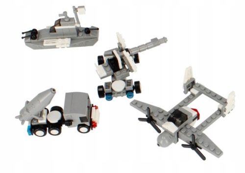 Alleblox kompatibilis építőjáték MilitaryForce Katonai járművek 62-67 db (többféle) 1 db