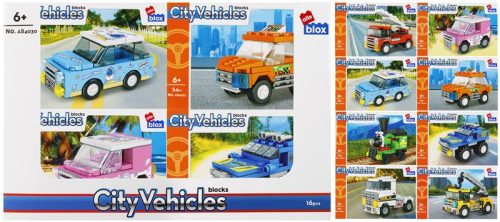 Alleblox kompatibilis építőjáték City Vehicles Járművek 54-58 db (többféle)