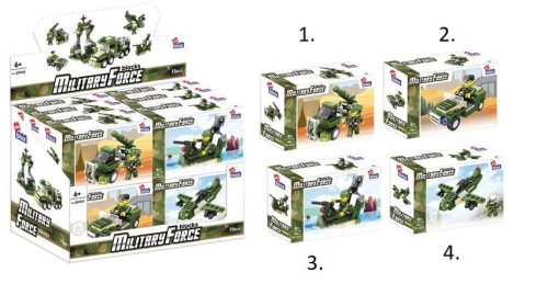 Alleblox kompatibilis építőjáték Military Force Katonai járművek 64-68 db (többféle) 1 db