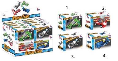 Alleblox kompatibilis építőjáték Racing Team Versenyautó 63-66 db (többféle) 1 db