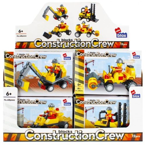 Alleblox kompatibilis építőjáték Construction Crew Építőjárművek 45-59 db (többféle) 1 db