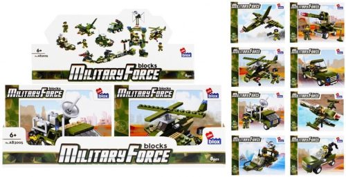 Alleblox kompatibilis építőjáték Military Force Katonai járművek 96-105 db (többféle) 1 db