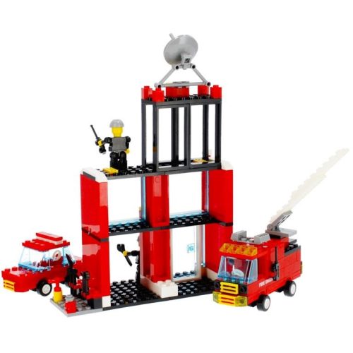 Alleblox kompatibilis építőjáték Fire Brigade Tűzoltóállomás tűzoltóautókkal 245 db