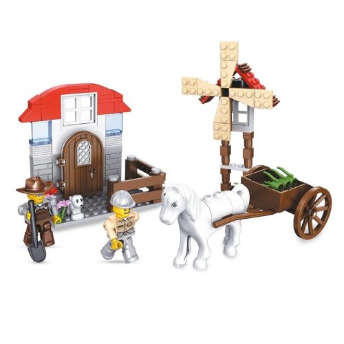 Alleblox kompatibilis építőjáték Homestead Farm malommal 183 db