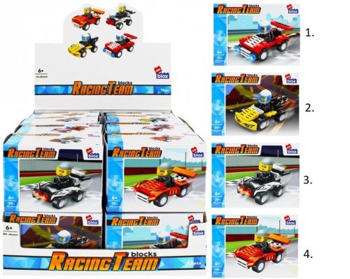 Alleblox kompatibilis építőjáték Racing Team Versenyautó 32-34 db (többféle) 1 db